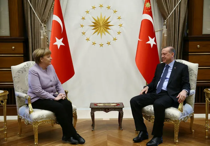 Cumhurbaşkanı Erdoğan, Merkel'i kabul etti - 1