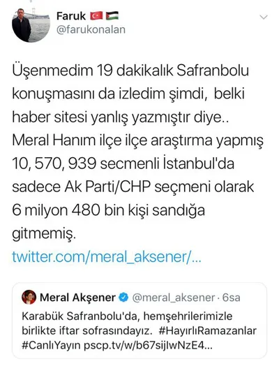 Meral Akşener’den kafaları karıştıran İstanbul hesabı