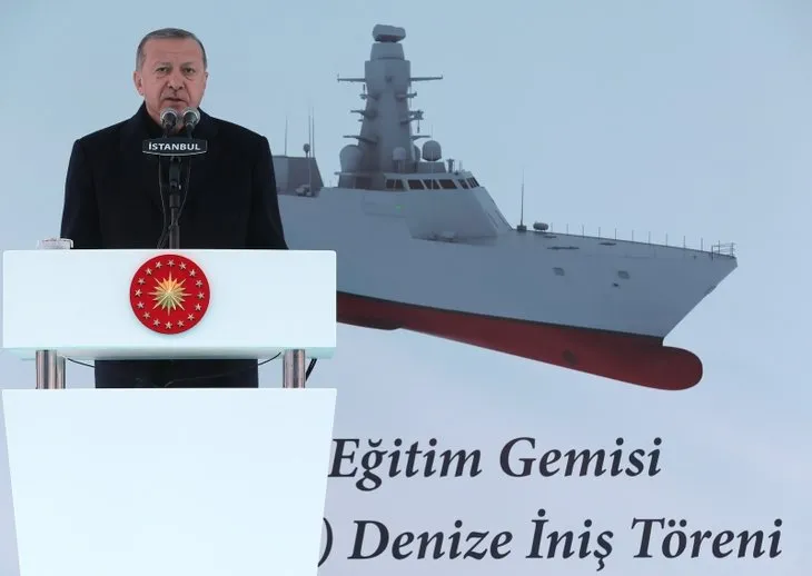 Türkiye’nin ilk istihbarat gemisi Ufuk Korveti denize indirildi