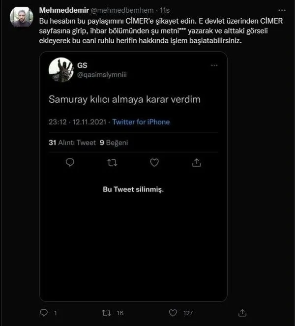 Başörtülü kıza "samuray kılıçlı" alçak tehdit! Sosyal medyaya damga vurdu - 2