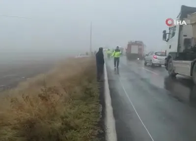 Çorum’da sis trafik kazasına sebep oldu
