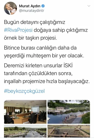 Beykoz Belediye Başkanı Murat Aydın’dan Riva Projesi açıklaması: İSKİ tarafından çözüldükten sonra hayata geçecek!