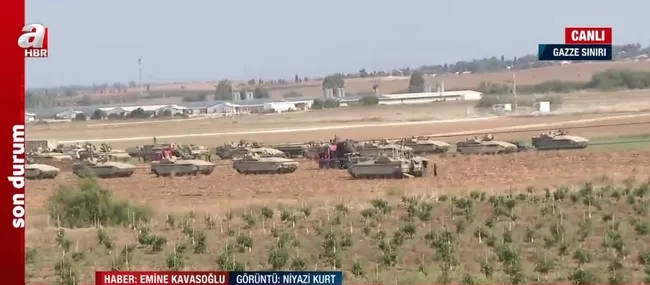 A Haber çatışma bölgesinde | İsrail tankları Gazze sınırında! Namlular sivillere dönmüş durumda