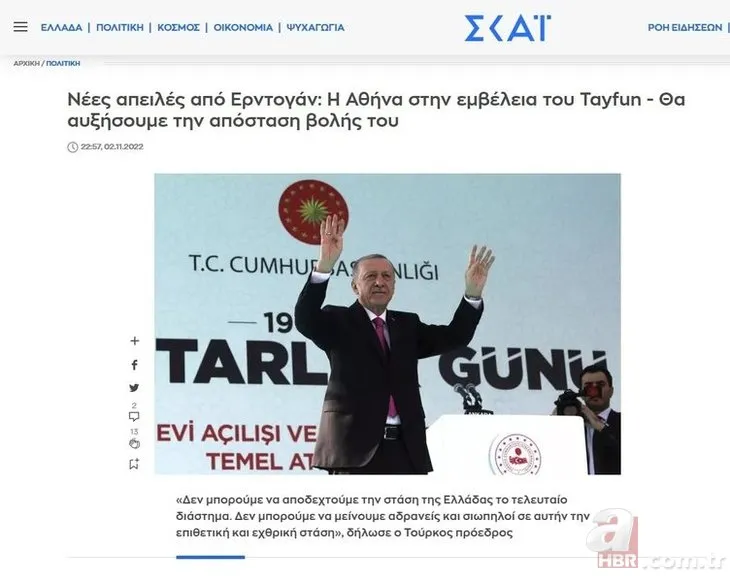Başkan Erdoğan’ın ’Yunanlıları çıldırttı’ sözü Atina’da yankılandı