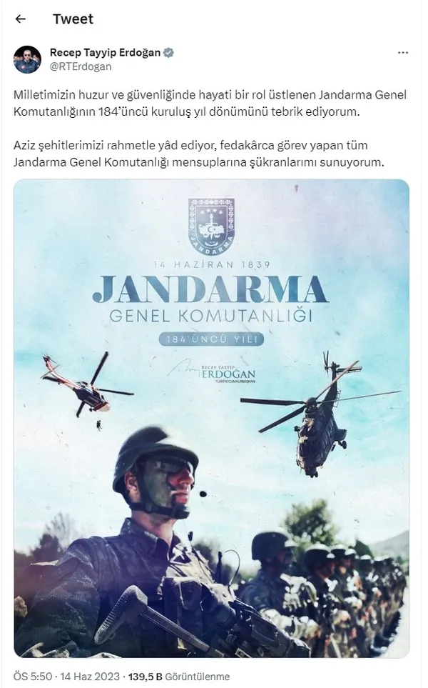baskan-recep-tayyip-erdogan-jandarmanin-184uncu-kurulus-yil-donumunu-kutladi-1686756483520.jpg Başkan Recep Tayyip Erdoğan'dan Jandarma'ya kutlama