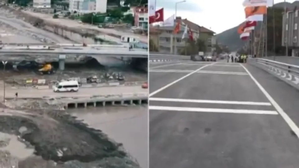 Sel felaketinin yaraları sarılıyor! Selde yıkılan köprü yeniden inşa edildi