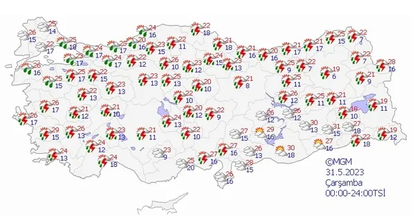 Son dakika | Meteorolojiden çok sayıda il için sağanak yağış uyarısı! İzmir Ankara Eskişehir Konya Antalya... - 2