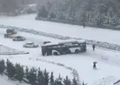Ankarada kar yağışı nedeniyle yollar kapandı