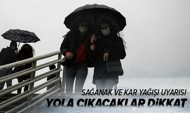 Meteorolojiden son dakika hava durumu açıklaması! Yola çıkacaklar dikkat! Sağanak ve kar uyarısı | 31 Mart 2021 hava durumu