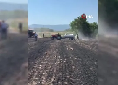 Bolu’da korkutan anız yangını