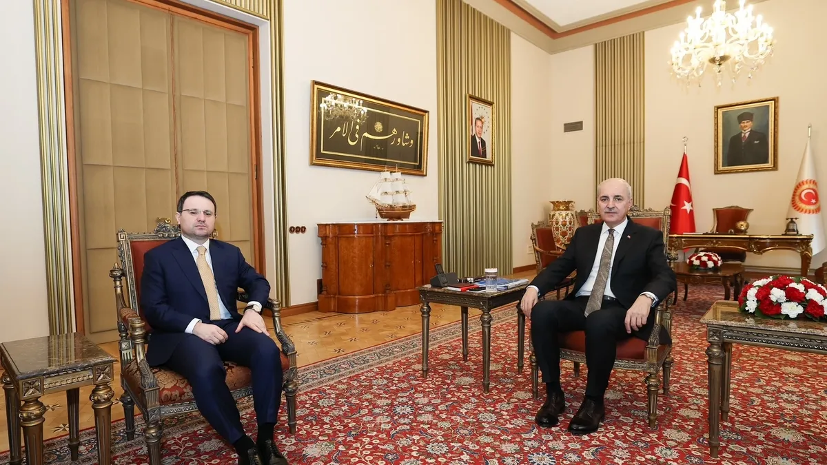 TBMM Başkanı Kurtulmuş Adalet Bakanı Gürlek'i kabul etti