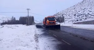Erzurum’da Kop Dağı Geçidi’nde yoğun kar