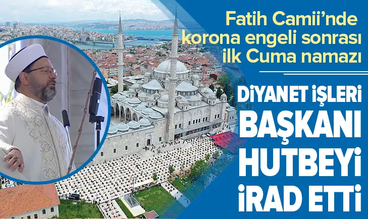 Fatih Camii’nde corona engeli sonrası ilk cuma