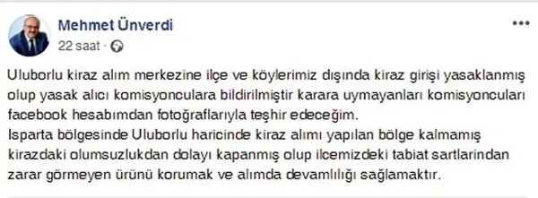 Belediye başkanından kiraz yasağı: Teşhir edeceğim - 1