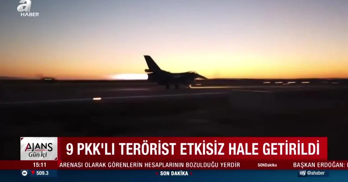 9 PKK'lı terörist etkisiz hale getirildi