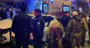 Ümraniye’de hız kazayı beraberinde getirdi!