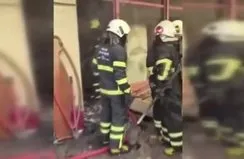 İş yerinde çıkan yangın paniğe neden oldu