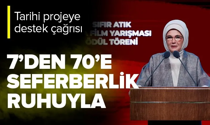 Emine Erdoğan’den Sıfır Atık Projesi için çağrı! Hepimiz sahiplenmeliyiz