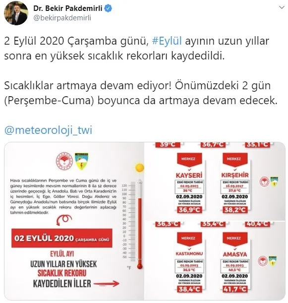 Tarım ve Orman Bakanı Bekir Pakdemirli'den sıcaklık uyarısı - 1