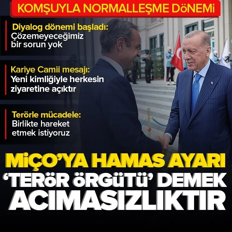 Erdoğan’ın konuğu Miçotakis