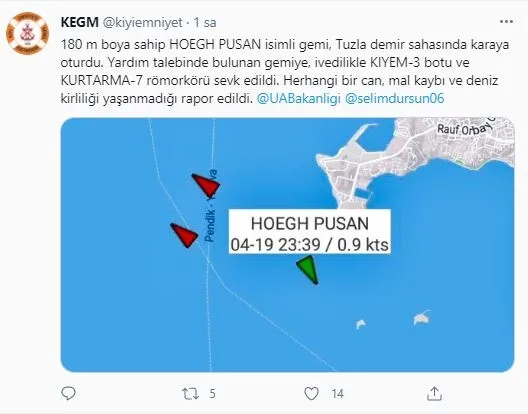 tuzlada-180-metre-uzunlugundaki-panama-bayrakli-hoegh-pusan-adli-gemi-karaya-oturdu-1618869820011.jpg Tuzla'da 180 metre uzunluğundaki Panama bayraklı Hoegh Pusan adlı gemi karaya oturdu - 1