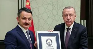 Başkan Erdoğan’a rekorun belgesi sunuldu