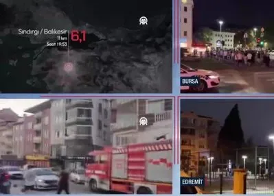 Balıkesir’de 6.1 büyüklüğünde deprem