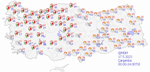 1683993287131.png 14 Mayıs Pazar seçim günü hava durumu nasıl olacak? Meteoroloji'den çok sayıda ile uyarı! Hafta içi kuvvetli sağanak yolda... - 7