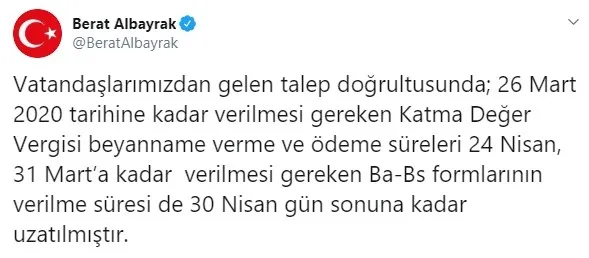 Son dakika: Hazine ve Maliye Bakanı Berat Albayrak ödeme süreleri hakkında açıklama yaptı