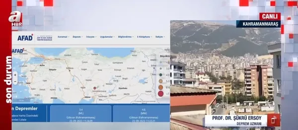 Kahramanmaraş’ta 4,6’lık deprem! Prof. Dr. Şükrü Ersoy A Haber’de değerlendirdi