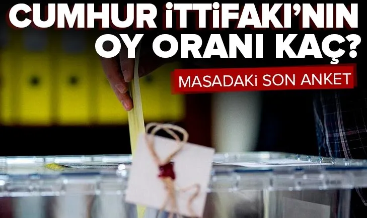 Yarın seçim olsa kim kazanır? Son anket sonuçları açıklandı! İşte AK Parti ve Cumhur İttifakı’nın oy oranı