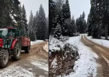 Bartın'ın yüksek kesimlerine ilk kar düştü