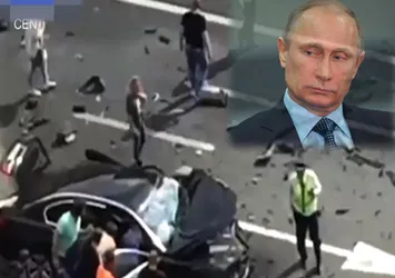 Putin'in makam otomobili parçalandı