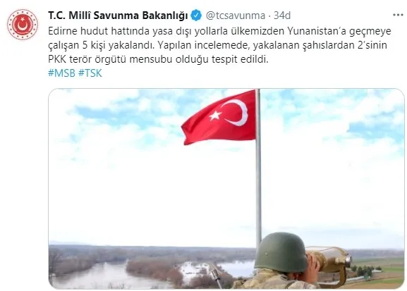 SON DAKİKA | İşte PKK'lı kalleşlerin rotası! MSB açıkladı: Yunanistan’a kaçmaya çalışırken yakalandılar - 2