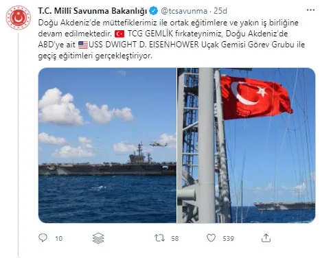 Son dakika: MSB paylaştı! Doğu Akdeniz'den sıcak görüntüler: Türkiye ve ABD'den ortak eğitim - 3