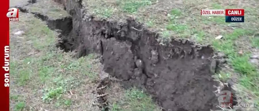 Düzce’de 5,9 büyüklüğündeki depremin izleri ortaya çıktı! İşte 5,9’luk depremin fay kırığı 17