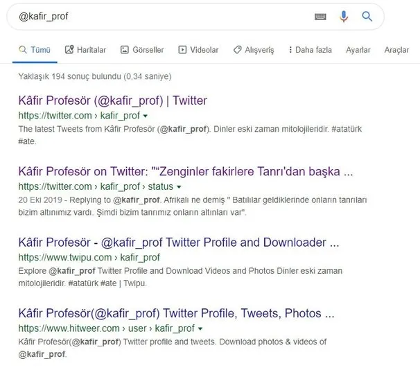 "Kafir Profesör" hesabıyla devlet büyüklerine hakaret eden kişi savcı çıktı - 1