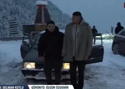 Gümüşhane’de kar altında horon keyfi!