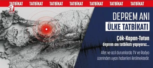 Cumhuriyet tarihinde bir ilk! Saat 18.57’de 81 il genelinde Çök Kapan Tutun deprem tatbikatı! Tüm telefon ve ekranlarda o uyarı yer aldı