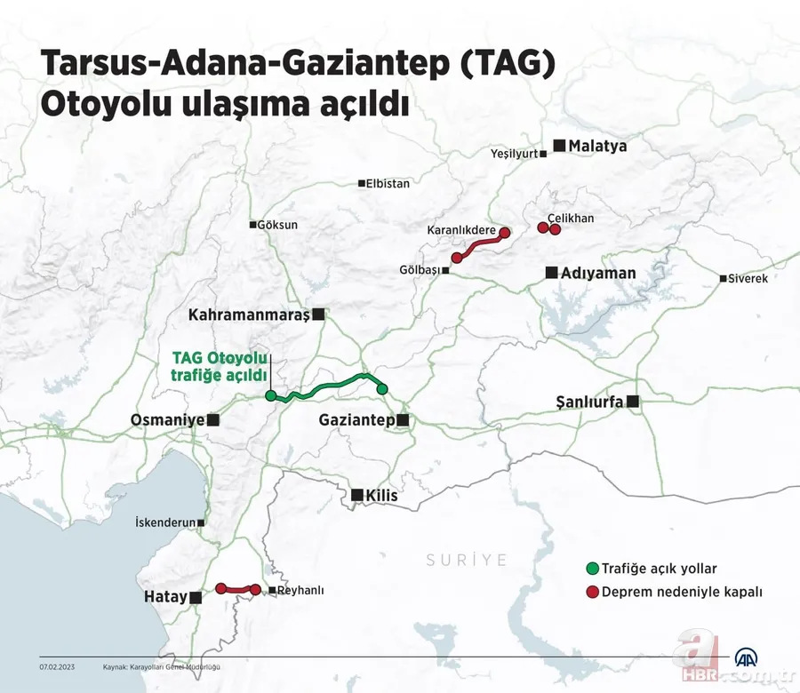 7.7'lik DEPREM SONRASI hangi yollar kapandı? Adana-Maraş, Gaziantep-Nurdağı... 8 Şubat Karayolları YOL DURUMU | Yollar açık mı? 5