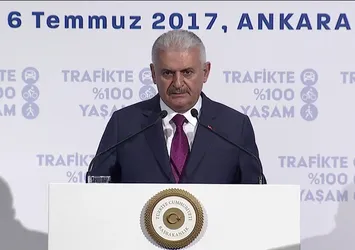 Başbakan Yıldırım, Trafikte %100 Yaşam Projesi'nin açılış programında konuştu