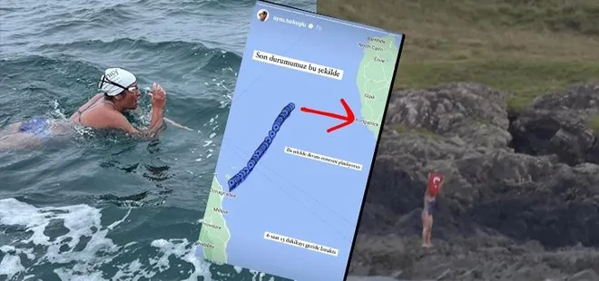 Açık su yüzücüsü Aysu Türkoğlu tarihe kulaç attı! İrlanda ile İskoçya arasındaki sularda Türk bayrağını dalgalandırdı
