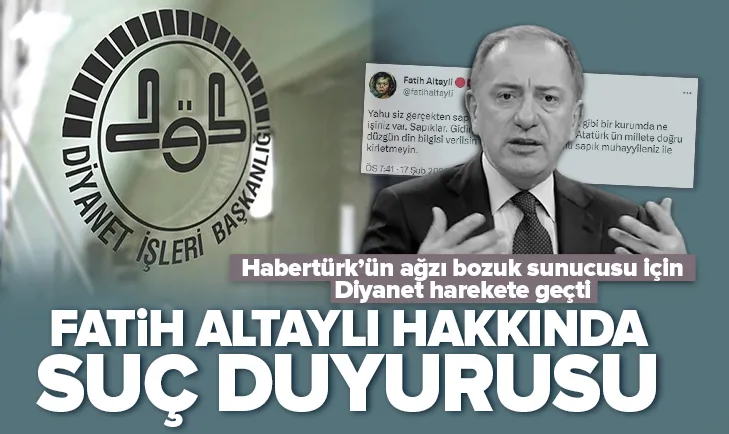 Diyanetten Fatih Altaylı hakkında suç duyurusu