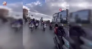 Alkollü kamyon sürücü kuryeye çarptı