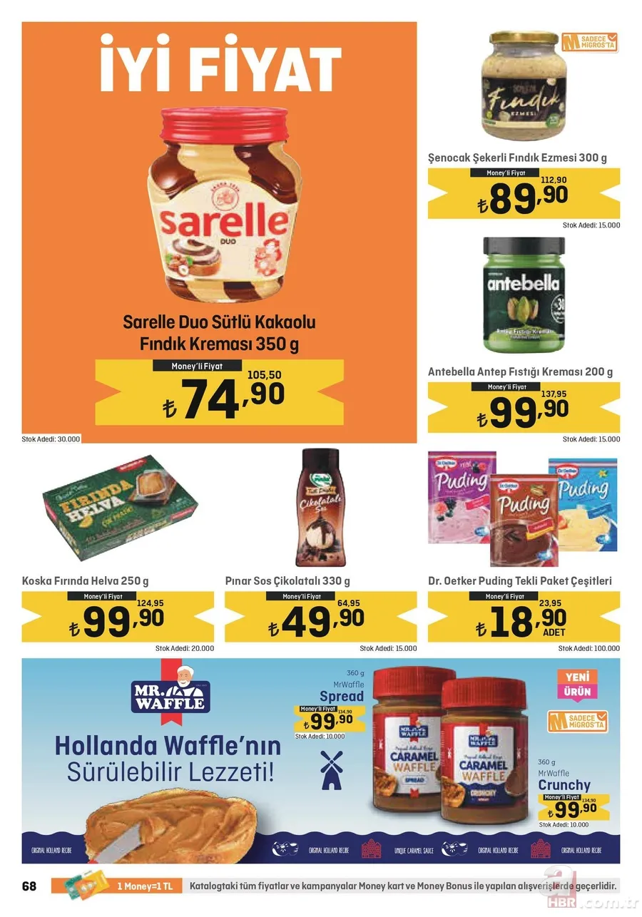 Migros 26 Nisan indirim kataloğu yayında! Migros’da 5KG Un 69,00 TL, Süzme Peynir 59,90 TL, Salça 39,95 TL, Ayçiçek Yağı 5L 199,95 TL’den satışta 22