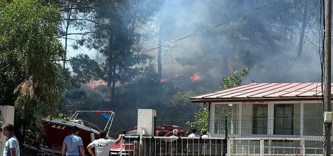 Marmaris'te korkutan orman yangını! Alevler kontrol altına alındı
