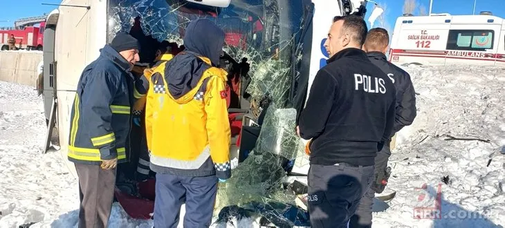 Son dakika: Van’da yolcu otobüsü devrildi! Çok sayıda yaralı var