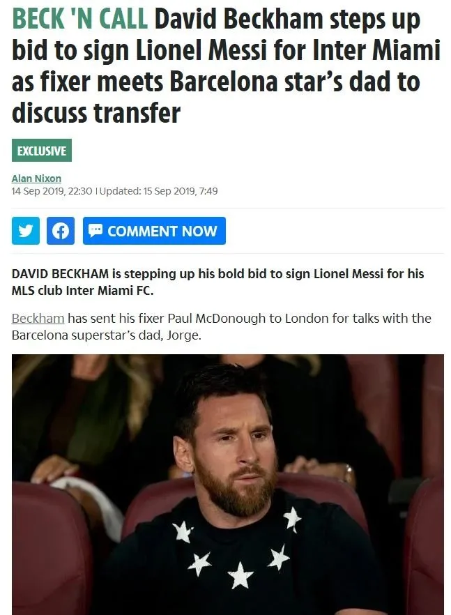 Beckham Messi için transfer görüşmesi yaptı - 1