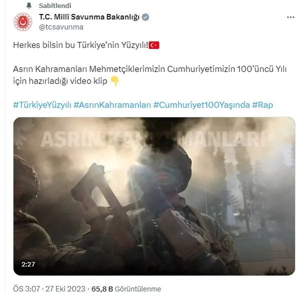 Mehmetçik daima göreve hazır! İşte Cumhuriyet’in 100’üncü yılına özel klip