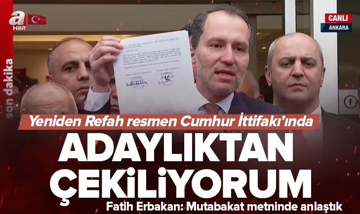 Yeniden Refah Partisi Cumhur İttifakı’nda